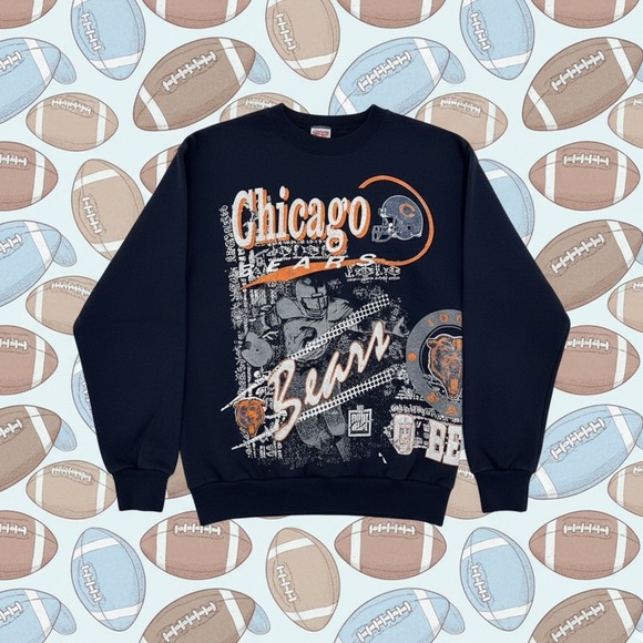 Tops - Vintage Chicago Bears Football Crewneck Sweatshirt Sports Rare Top Soldier Field